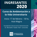 Lee más sobre el artículo Ingresantes 2020