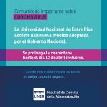 Lee más sobre el artículo Adhesión a la extensión de la cuarentena.