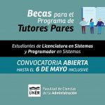Lee más sobre el artículo Reapertura Convocatoria Programa de Tutores Pares