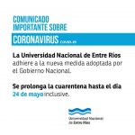 Lee más sobre el artículo Adhesión a la extensión de la cuarentena.