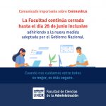 Lee más sobre el artículo Adhesión a la extensión de la cuarentena