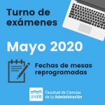 Lee más sobre el artículo Fechas de exámenes mayo 2020