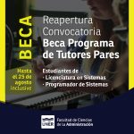 Lee más sobre el artículo Convocatoria Programa de Tutores Pares