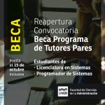 Lee más sobre el artículo Beca por el Programa de Tutores Pares
