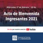 Lee más sobre el artículo Acto de Bienvenida Ingresantes 2021