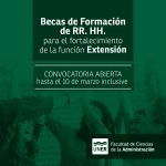 Lee más sobre el artículo Becas de Formación para el Fortalecimiento del Área de Extensión