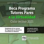 Lee más sobre el artículo Beca Programa de Tutores Pares a la Virtualidad
