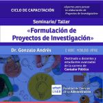 Lee más sobre el artículo Seminario/ Taller “Formulación de Proyectos de Investigación”