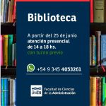 Lee más sobre el artículo Biblioteca: atención presencial
