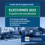 Lee más sobre el artículo Elecciones 2022 – Claustro de estudiantes