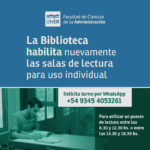Lee más sobre el artículo La Biblioteca habilita nuevamente las salas de lectura para uso individual