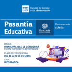 Lee más sobre el artículo Convocatoria de pasantías de la Municipalidad de Concordia para estudiantes de la carrera de Licenciatura en Sistemas