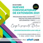Lee más sobre el artículo Convocatorias abiertas para la presentación de Programas y Proyectos de Extensión 2021