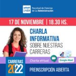 Lee más sobre el artículo Charla informativa. Ingreso 2022