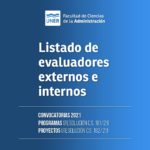 Lee más sobre el artículo Listado de evaluadores externos e internos