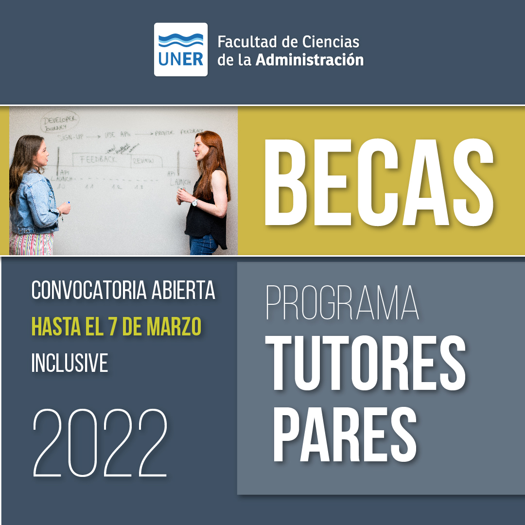 Convocatoria de becas tutores pares - Facultad de Ciencias de la ...