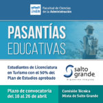 Lee más sobre el artículo Convocatoria de Pasantías de la Comisión Técnica Mixta de Salto Grande