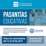 Lee más sobre el artículo Convocatorias de Pasantías de la Municipalidad de Concordia