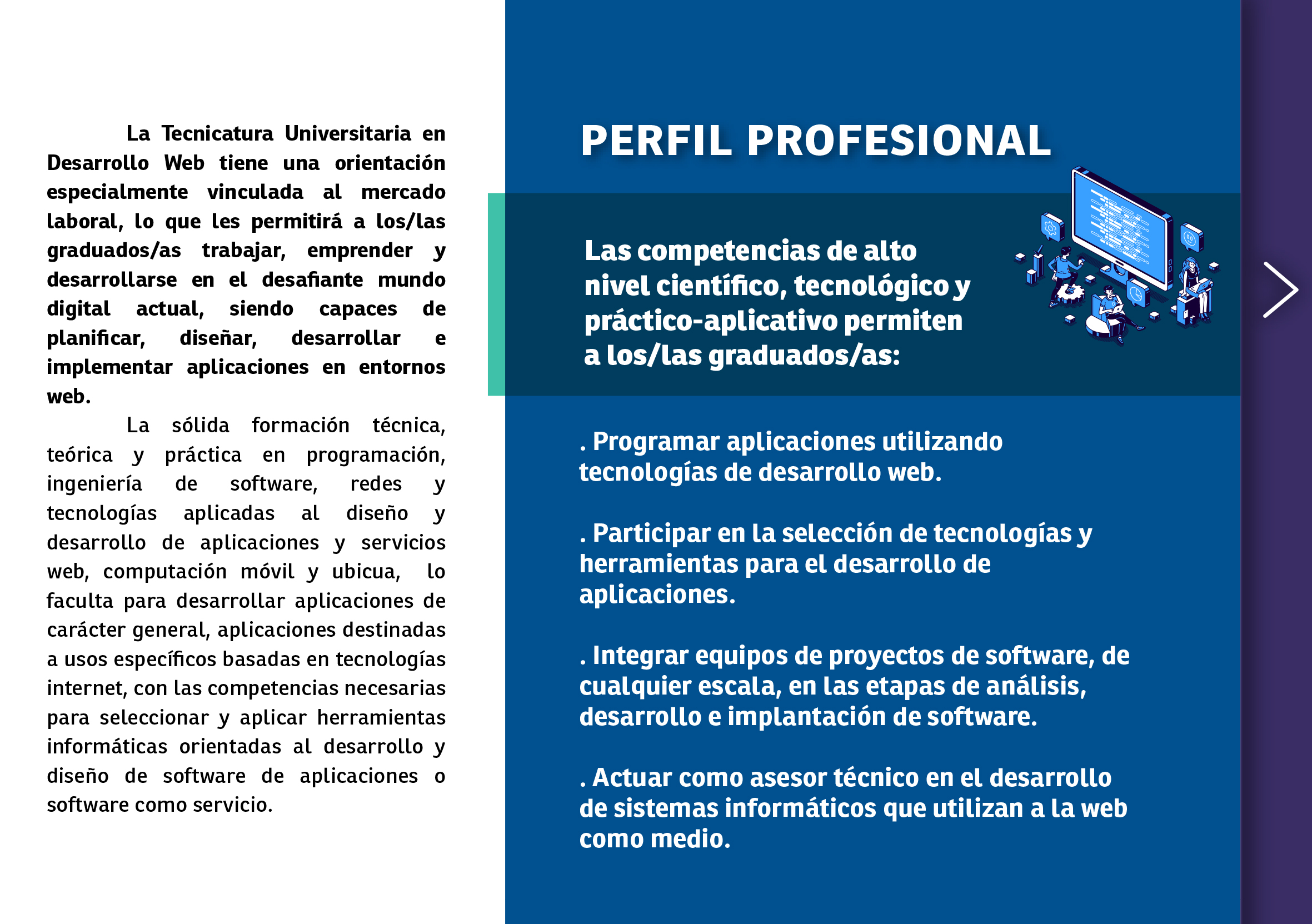 Plan Nuevo Tecnicatura Universitaria en Desarrollo web