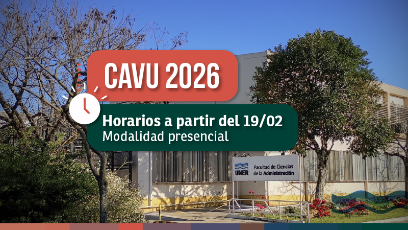 Horarios Curso de Ambientación a la Vida Universitaria (CAVU) 2026