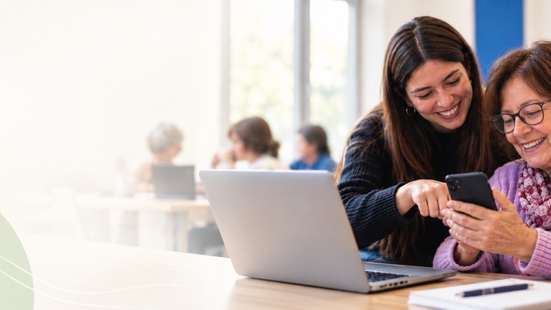 “Conectando generaciones”: estudiantes de la FCAD impulsan un taller de herramientas tecnológicas para la comunidad